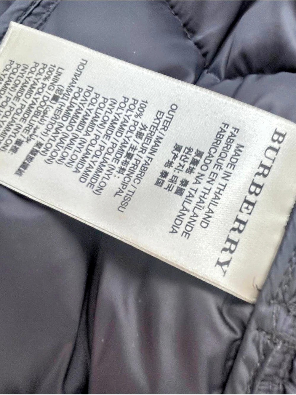 Burberry Quilted Puffer Coat in Black Like New - Picture 3 of 9